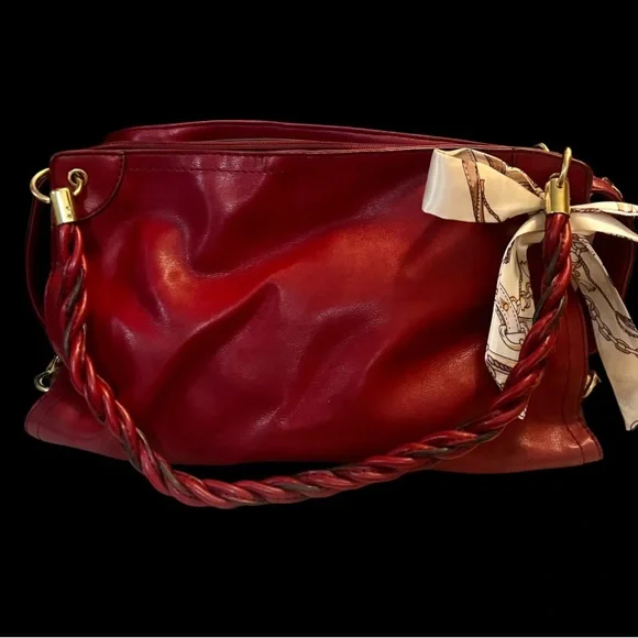 Relic Burgundy Shoulder Bag with Twisted Strap - Picture 1 of 7